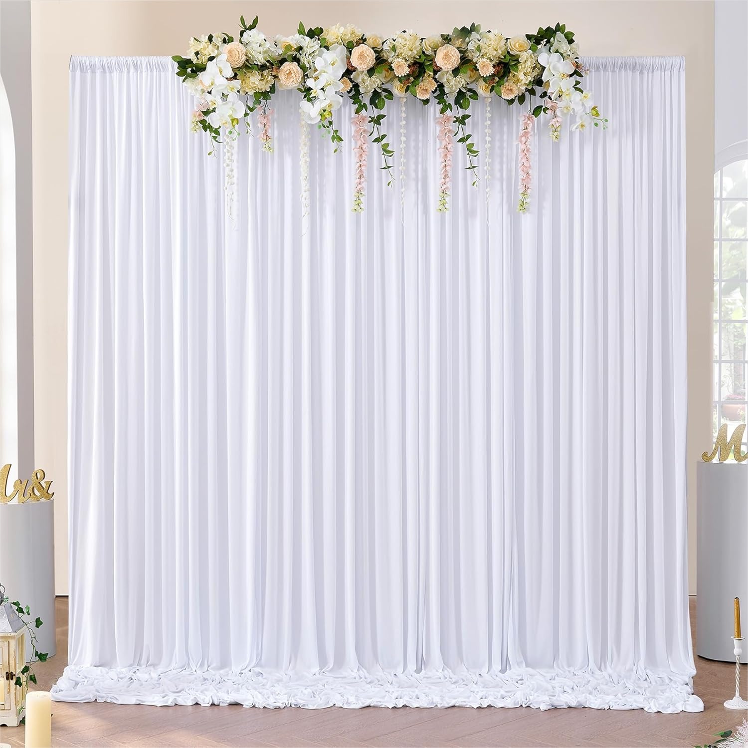 Photography And Lighting - White Backdrop Curtains 10x10 ft for