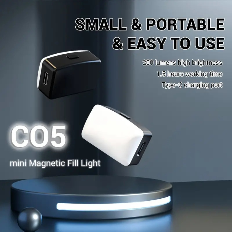 Photography Lighting Flash - Mini Magnetic LED Selfie Light for