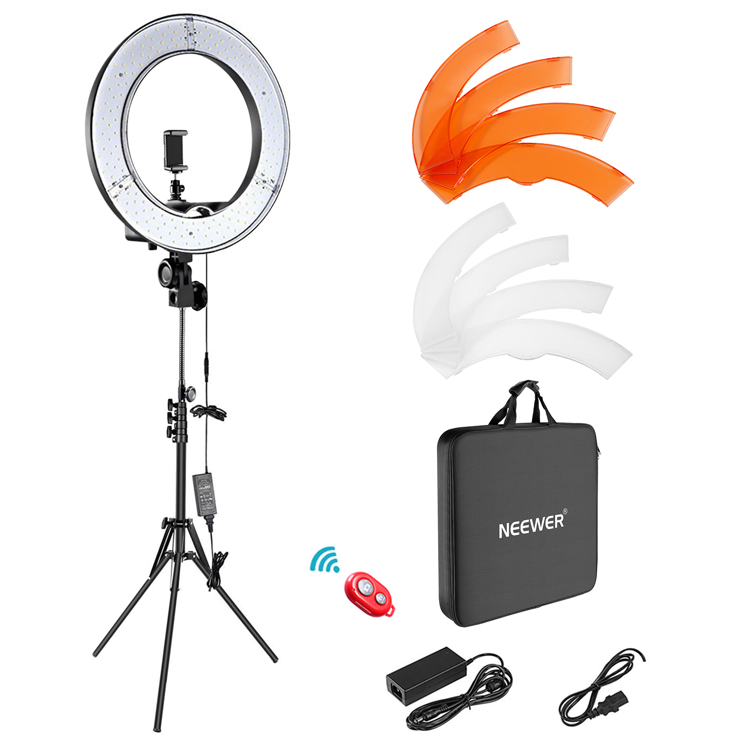 Photography Lighting Kit Neewer - NEEWER Ring Light 18inch Kit: 55W