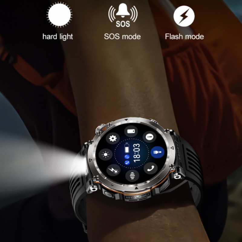 Flashlight Smart Watch Men BT  – обзор и цена Photography Lighting Assistant