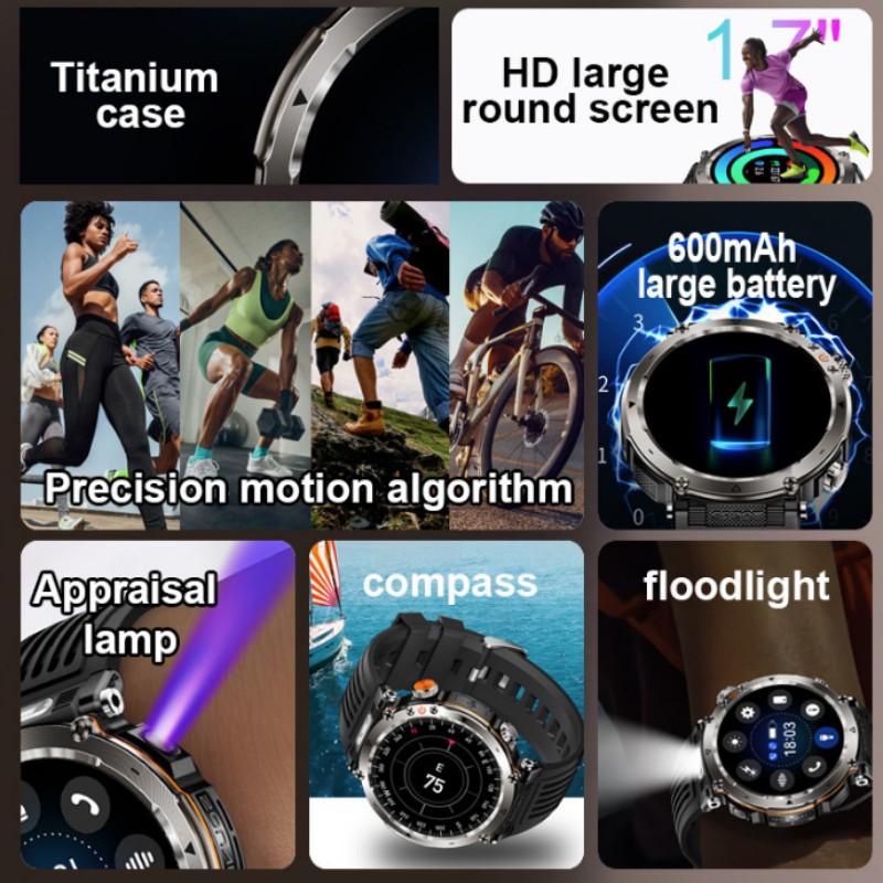Flashlight Smart Watch Men BT  – обзор и цена Photography Lighting Assistant