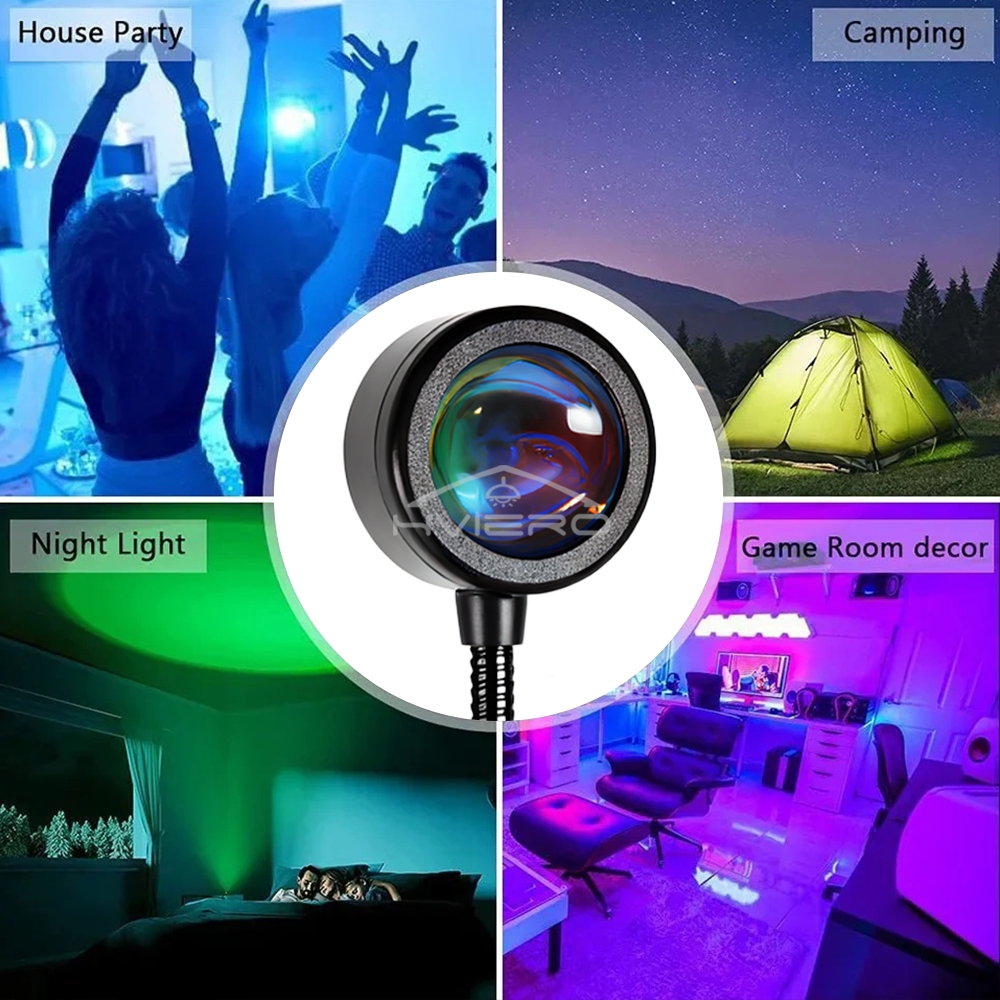 LED Sunset Lamp Nightlight USB – обзор и цена Photography Lighting Mood