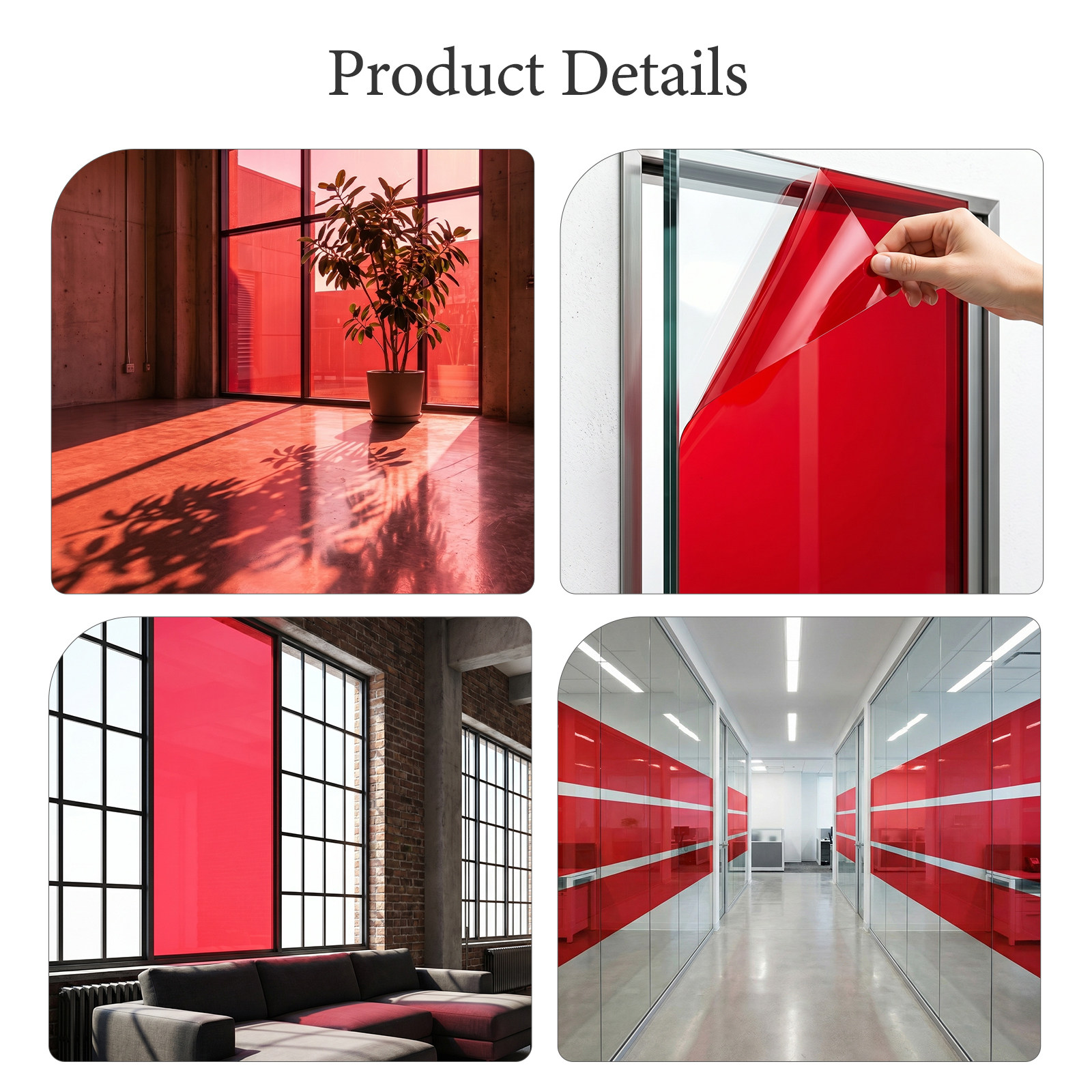 Colored Static Cling Window Fi – обзор и цена Lighting Glass Photography