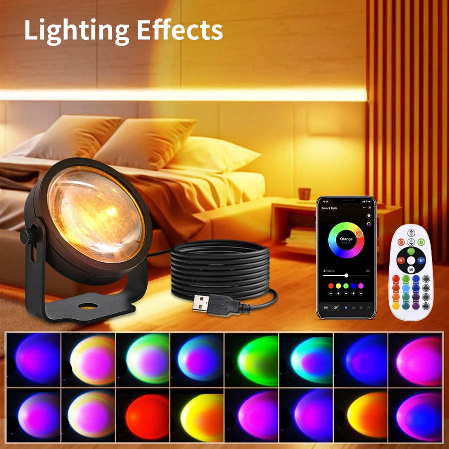 Tuya Smart Sunset Projector La – обзор и цена Photography Lighting Mood