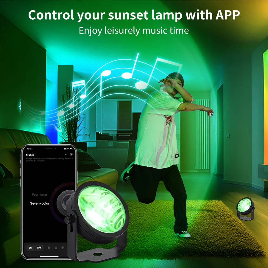 Tuya Smart Sunset Projector La – обзор и цена Photography Lighting Mood