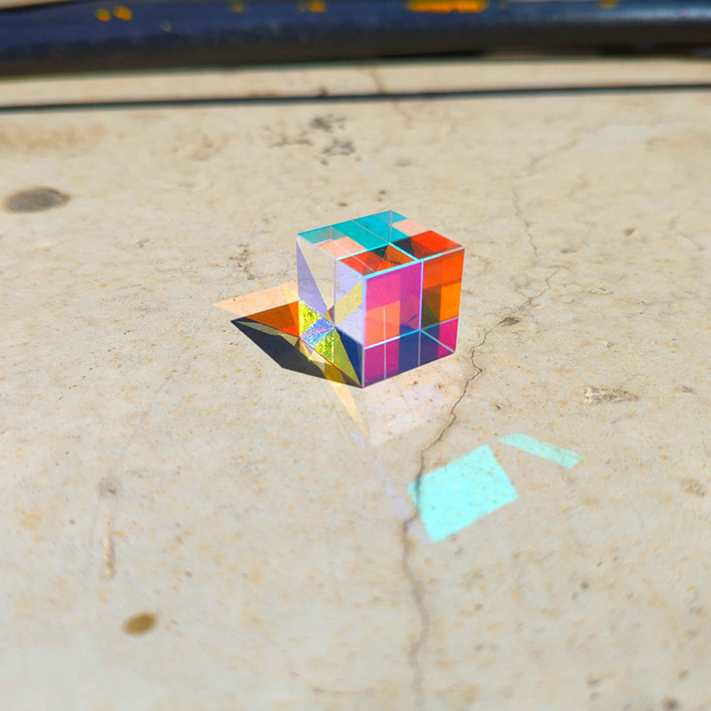 Glass Cube 12.7mm Dichroic Pri – обзор и цена Lighting Glass Photography
