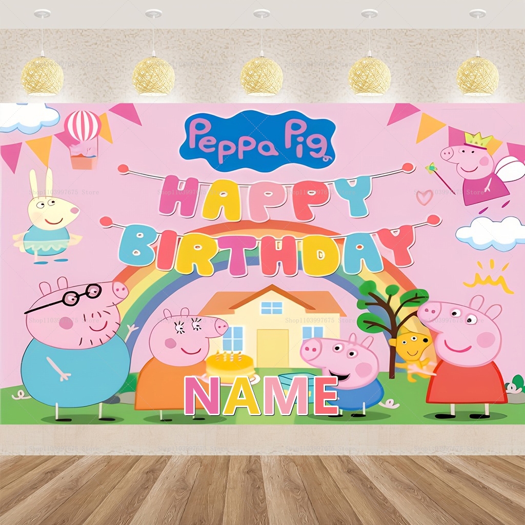 Custom Name Cartoon Peppa Pig  – обзор и цена Photography Lighting Backdrop