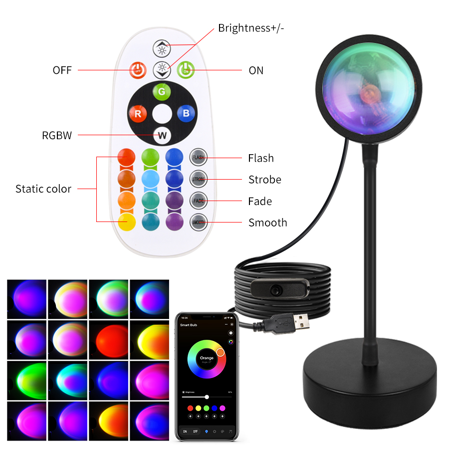 Tuya Smart Sunset Lamp USB Pro – обзор и цена Photography Lighting Mood