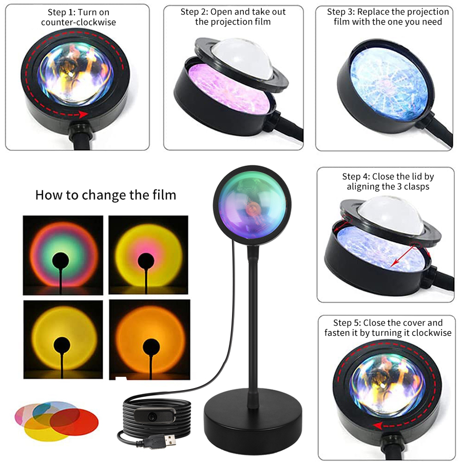 Tuya Smart Sunset Lamp USB Pro – обзор и цена Photography Lighting Mood