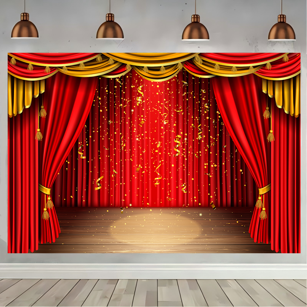 Red Theater Curtain Party Back – обзор и цена Photography Lighting Backdrop