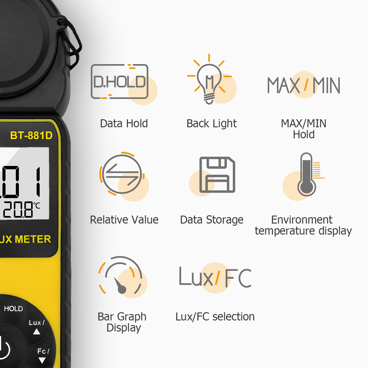 Digital Lux Meter 400,000 Lux  – обзор и цена Photography Lighting Handheld