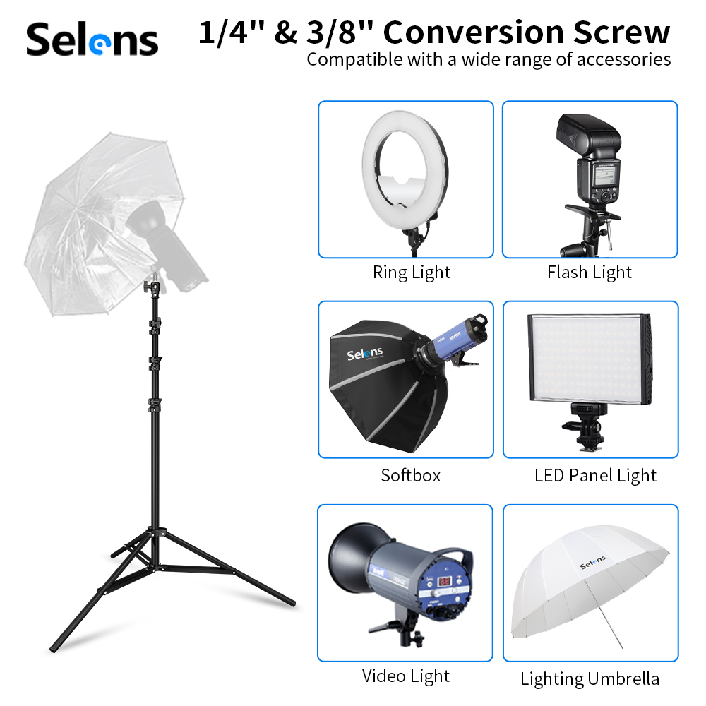 Selens 2.2~3.95M Light Stand w – обзор и цена Photography Lighting With Flash