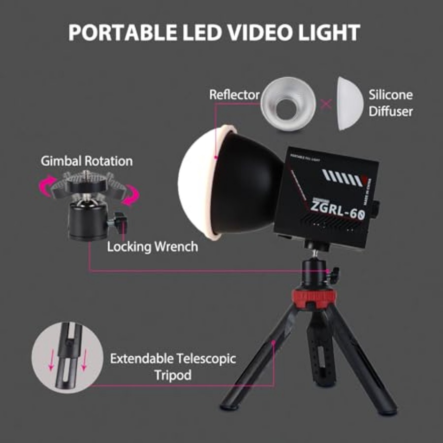 60W COB LED Video Light Handhe – обзор и цена Photography Lighting Handheld