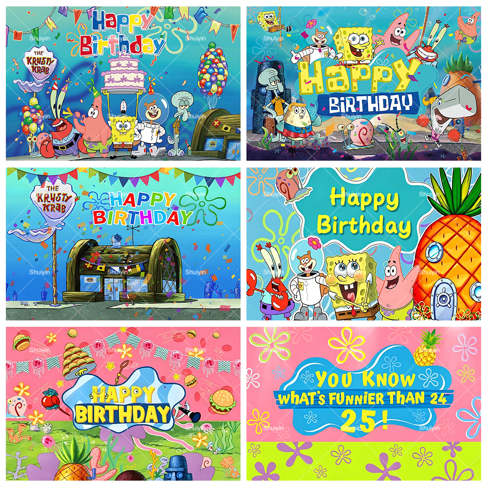 Cartoon SpongeBob Backdrop Chi – обзор и цена Photography Lighting Backdrop
