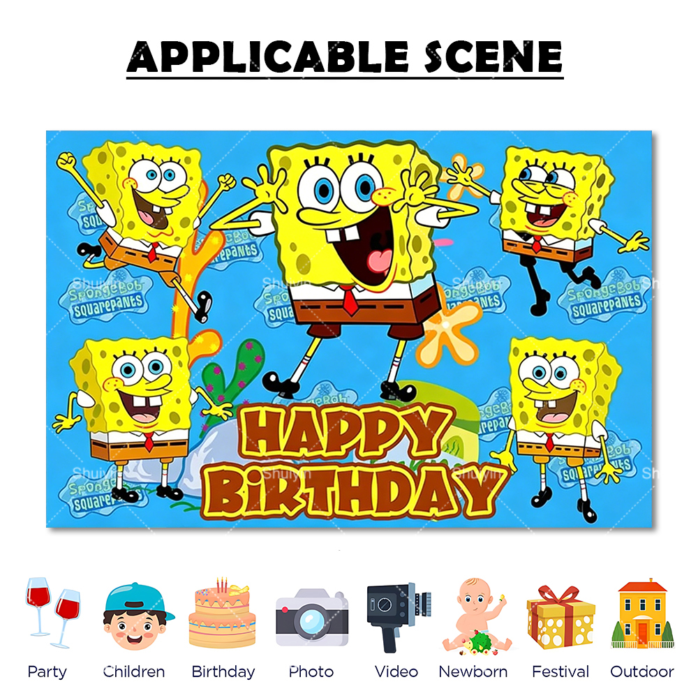 Cartoon SpongeBob Backdrop Chi – обзор и цена Photography Lighting Backdrop
