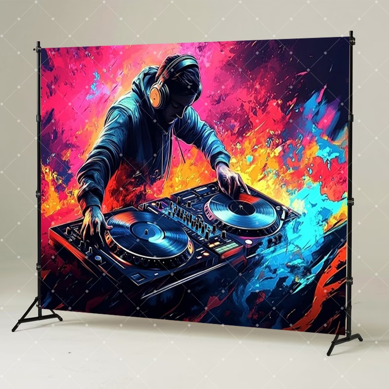 Hip Hop Music DJ Party Decorat – обзор и цена Photography Lighting Backdrop