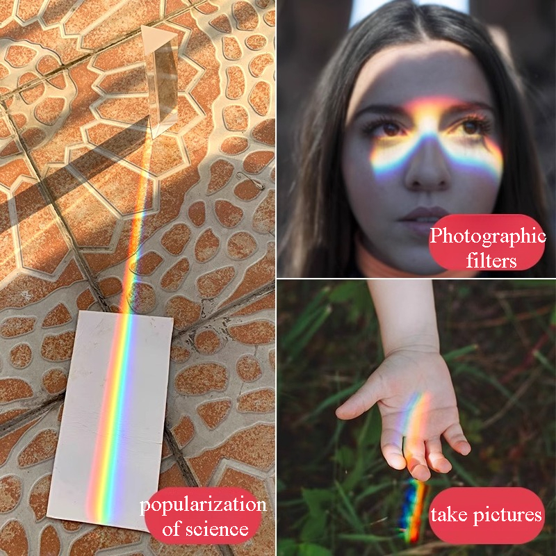 1PC Rainbow Triangular Prism K – обзор и цена Lighting Glass Photography