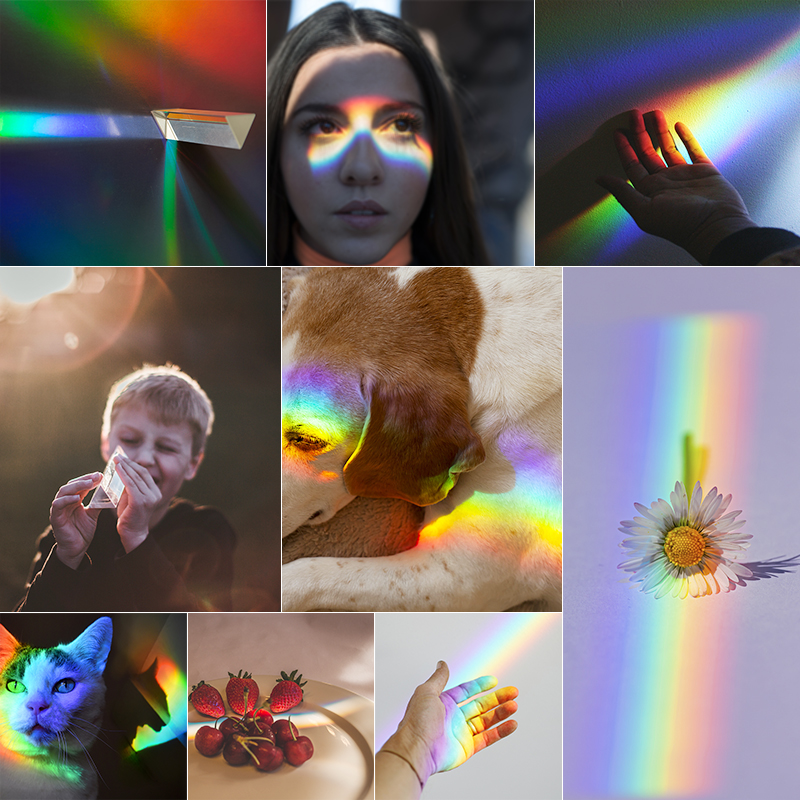 1PC Rainbow Triangular Prism K – обзор и цена Lighting Glass Photography
