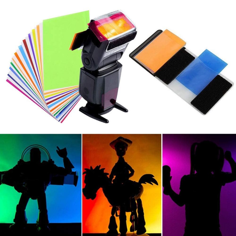 12 Colors Camera Flash Gels Li – обзор и цена Photography Lighting With Flash