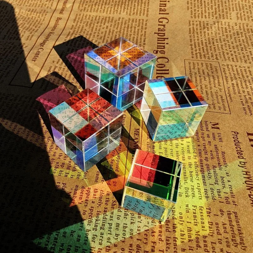 Glass Cube Dichroic Prism X-Cu – обзор и цена Lighting Glass Photography