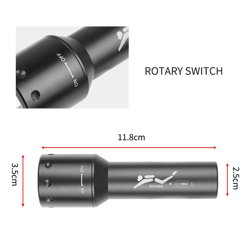 New T6 LED Diving Torch Long-R – обзор и цена Photography And Lighting