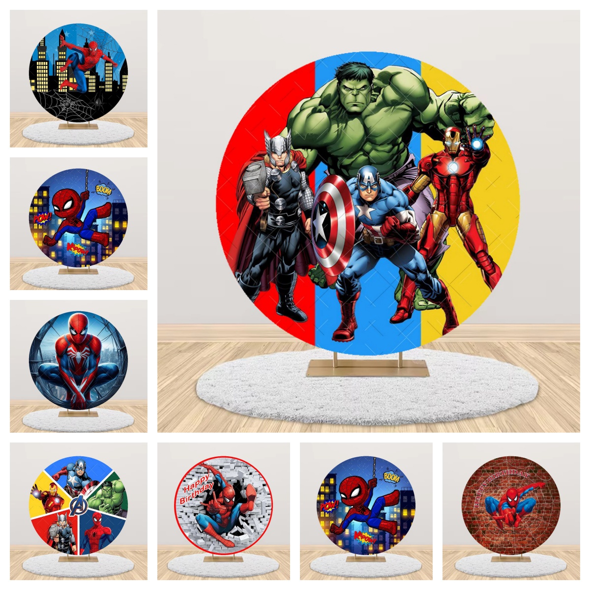 Avengers Theme Round Backdrop  – обзор и цена Photography Lighting Backdrop