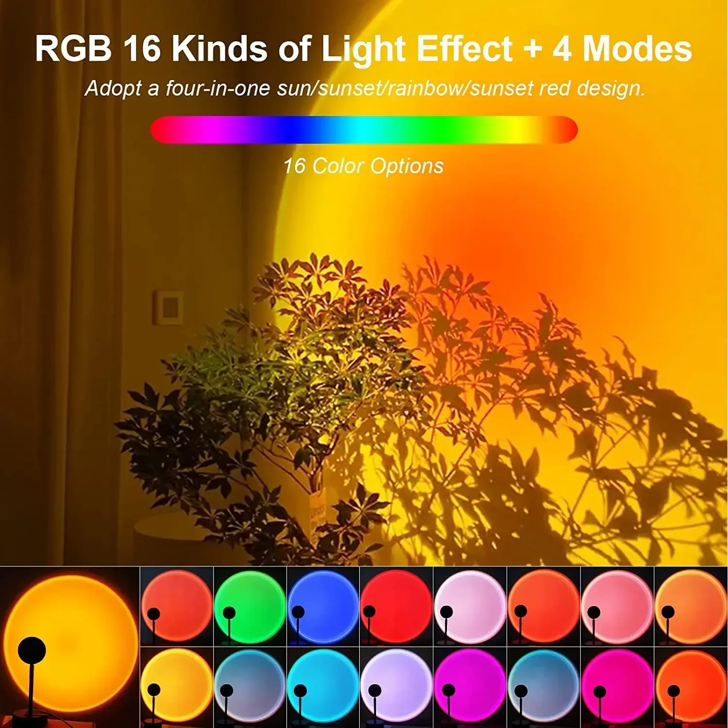 Sunset Lamp RGB Mood Lighting  – обзор и цена Photography Lighting Mood