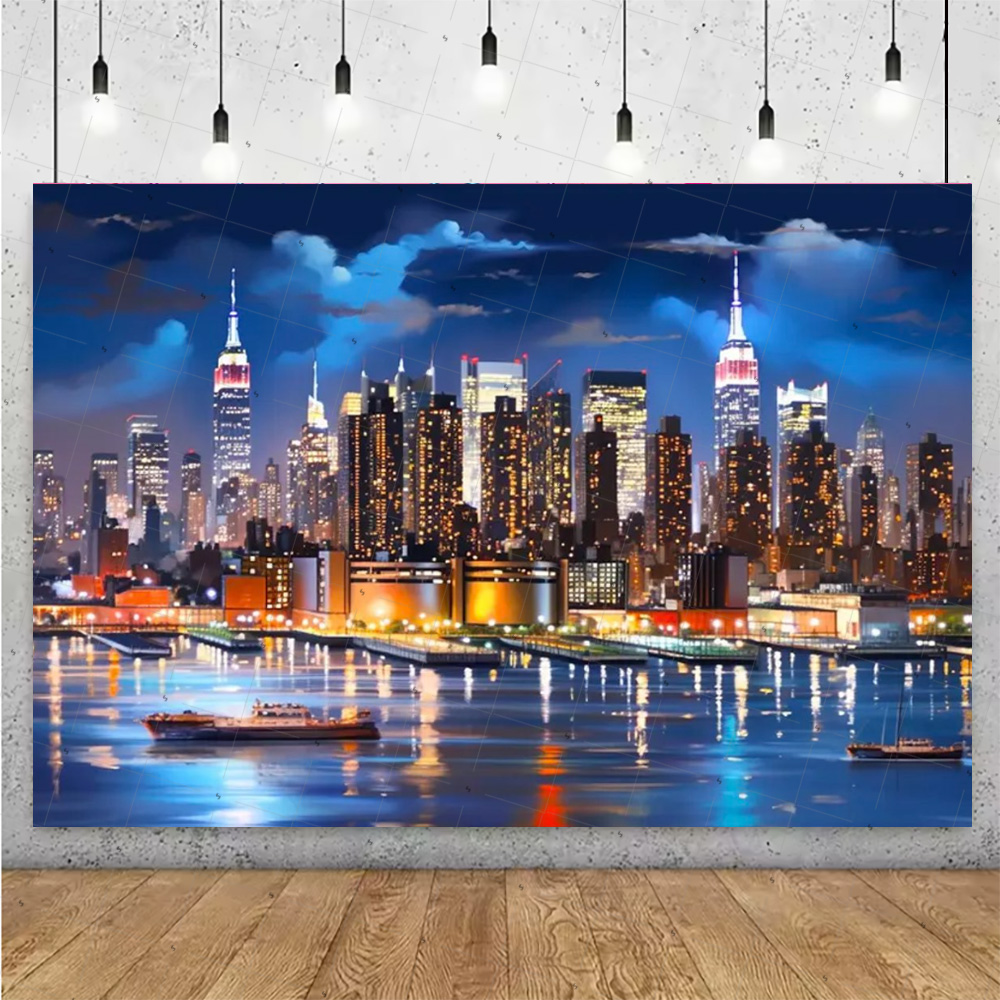 Night View High-Rise Building  – обзор и цена Photography Lighting Backdrop