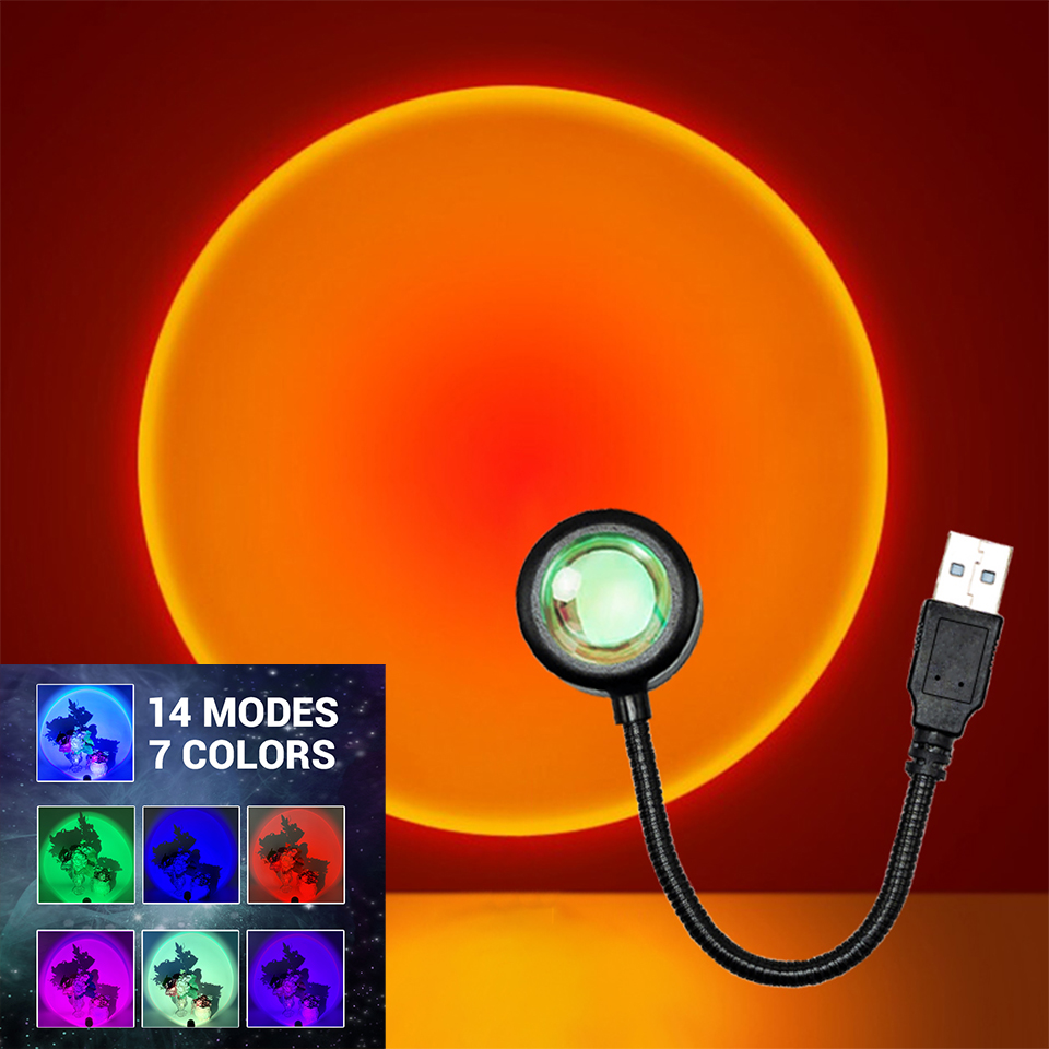LED Sunset Lamp Nightlights US – обзор и цена Photography Lighting Mood