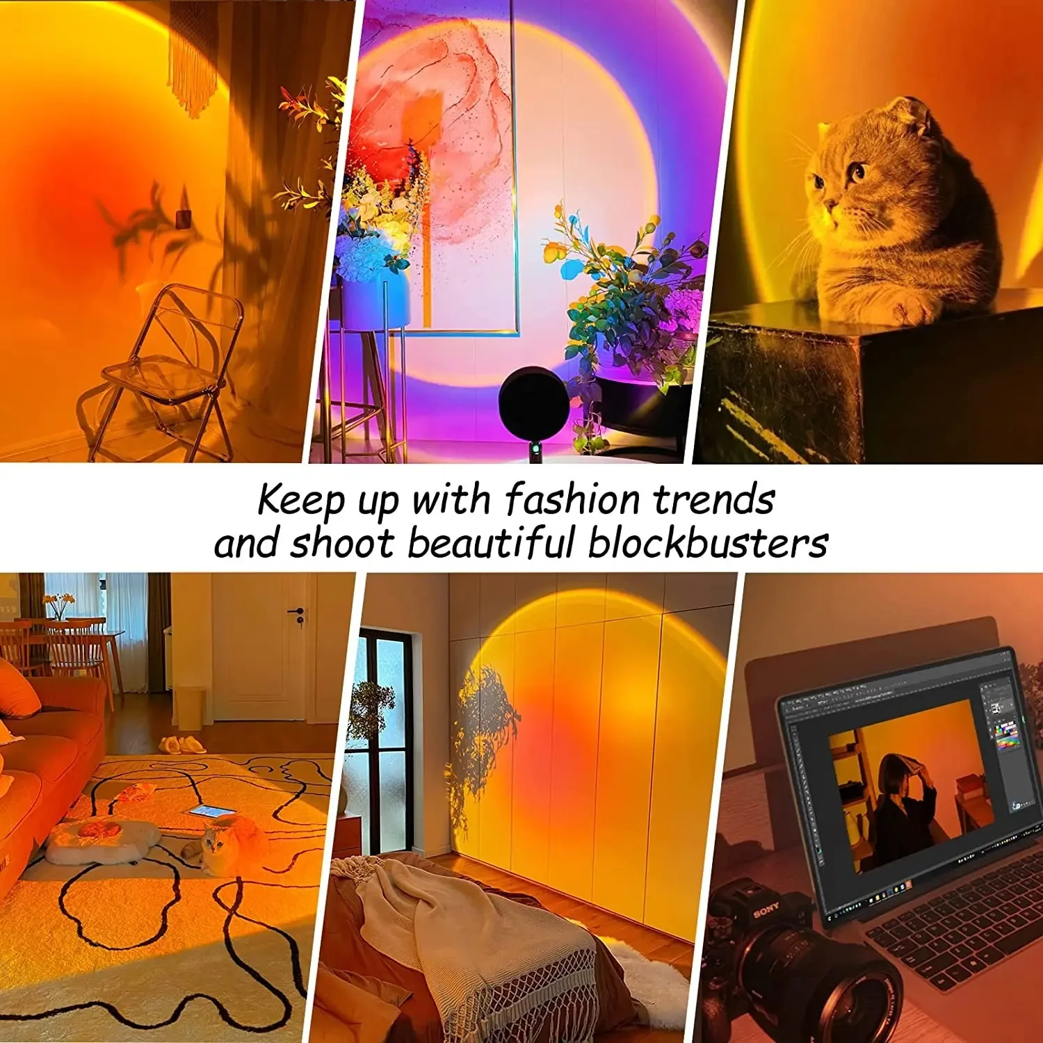 16 Color Sunset Lamp,RGB Mood  – обзор и цена Photography Lighting Mood