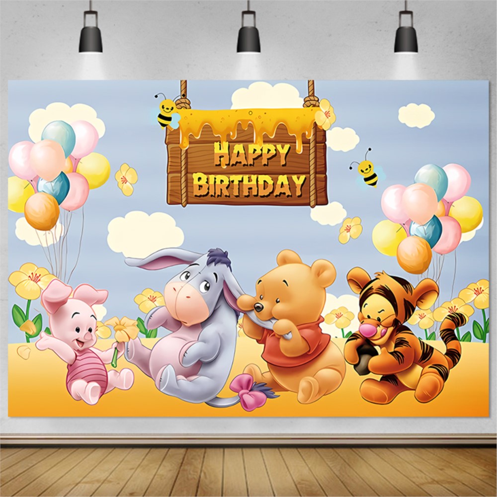 Bear Winnie The Pooh Birthday  – обзор и цена Photography Lighting Backdrop