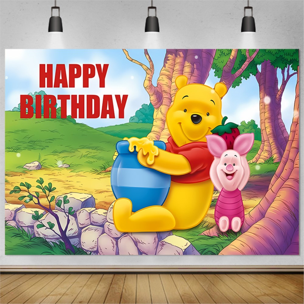 Bear Winnie The Pooh Birthday  – обзор и цена Photography Lighting Backdrop