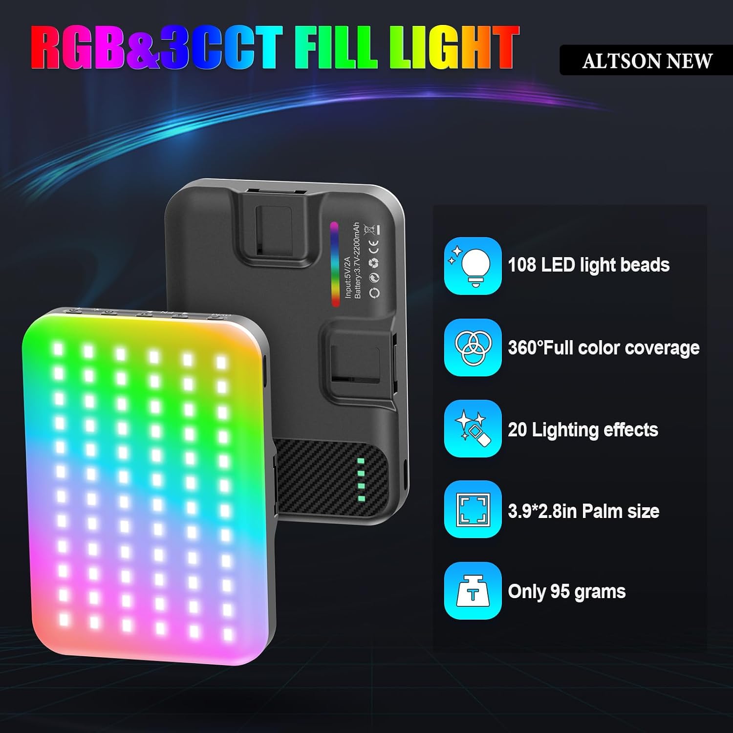108 LED RGB Video Light, 2500K – обзор и цена Photography Lighting Portable