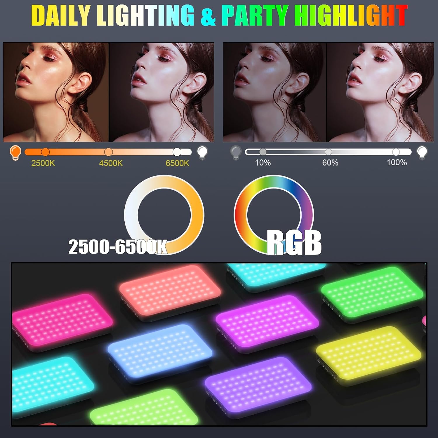 108 LED RGB Video Light, 2500K – обзор и цена Photography Lighting Portable